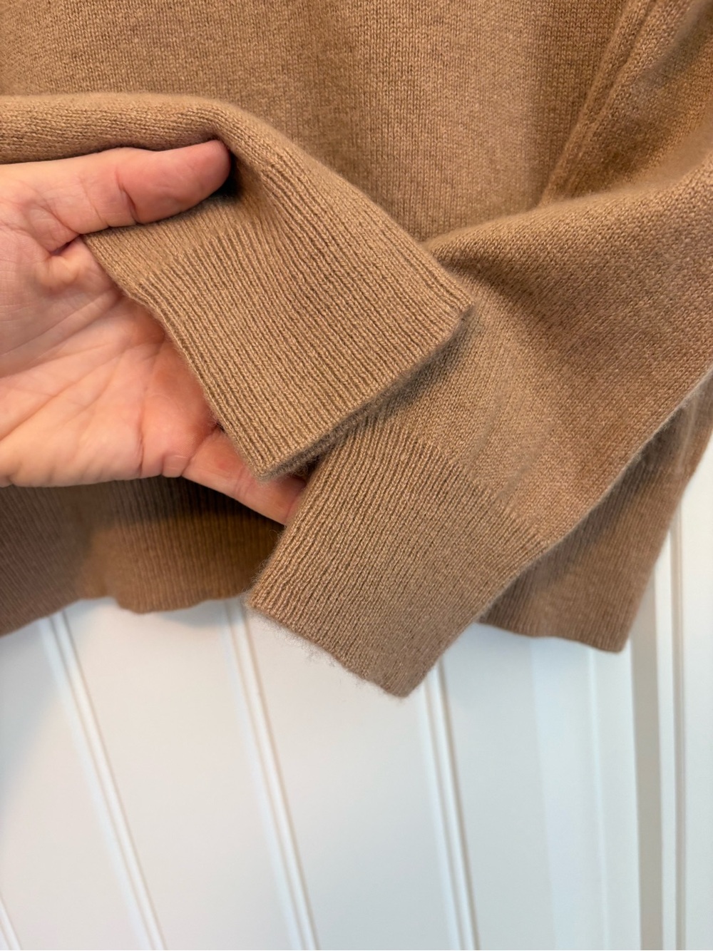 Quince 100% cashmere crew neck sweater in tan brown size small - Picture 3 of 5